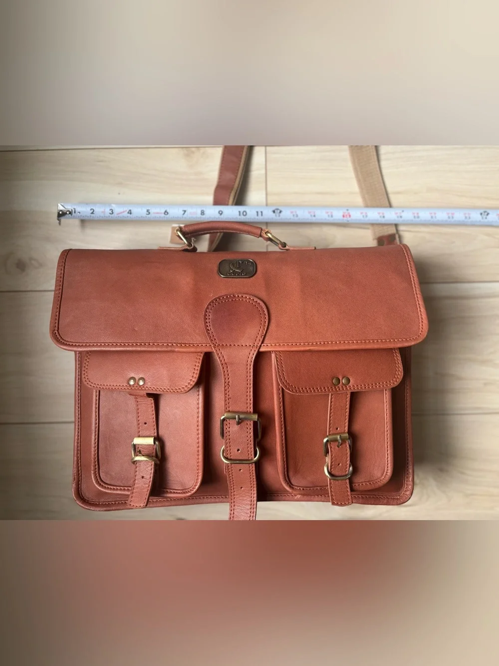 Vintage Cuero Leather Messenger Bag Brown Satchel Briefcase Crossbody Laptop
